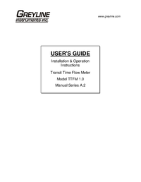 Thumbnail of document Manual - TTFM 1.0 Transit Time Flowmeter
